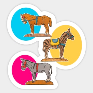 Equine animals horse zebra donkey Sticker